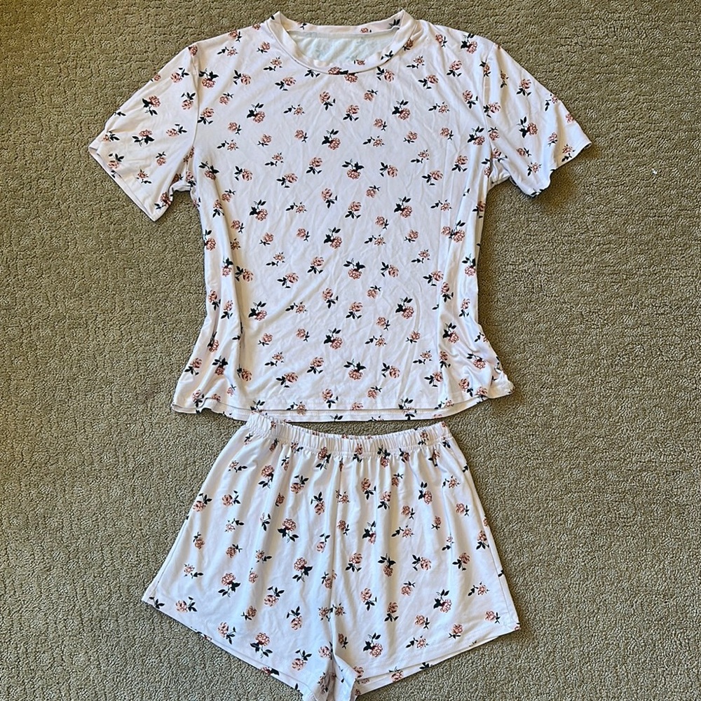 Floral Print Pajama Set